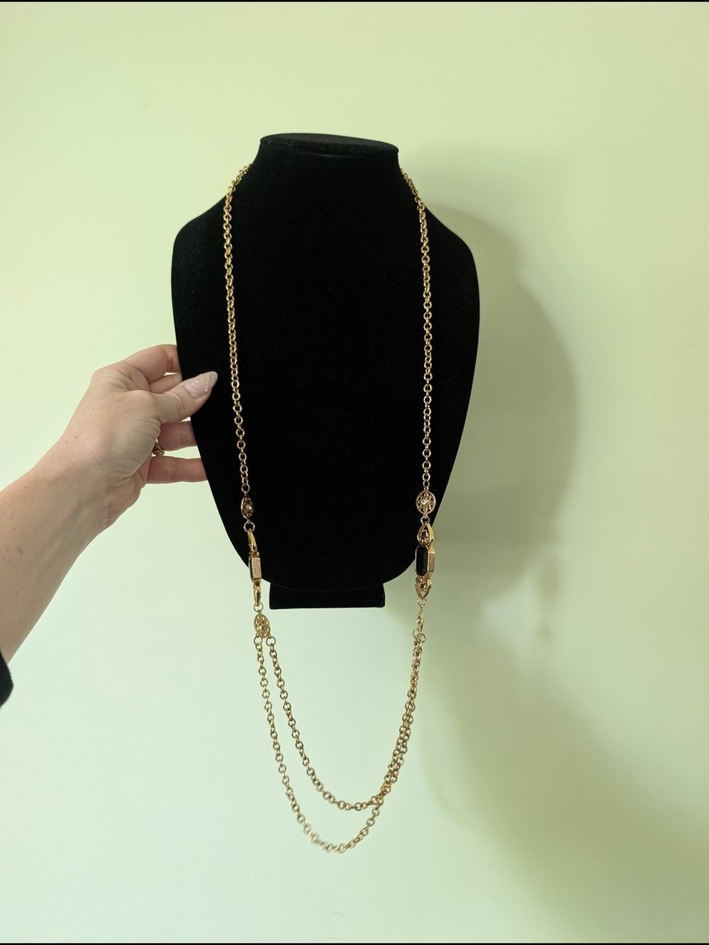 Goldtone Long Chain Layered Necklace - Women Jewelry
